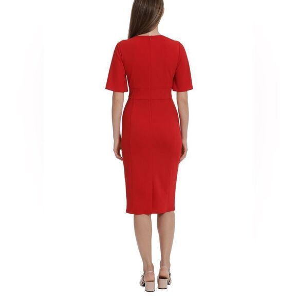 🔥 NWT Maggy London - Alexis butterfly sleeve Cloud Crepe Dress Size 4 US EU 34 - Picture 7 of 11